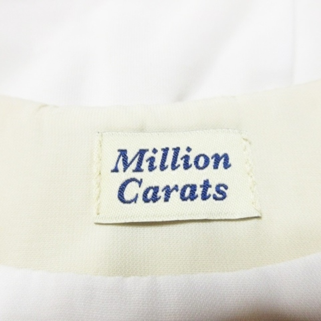 Million Carats(ミリオンカラッツ)のミリオンカラッツ ブラウス 半袖 シフォン とろみ感 シアー 薄手 F 白 レディースのトップス(シャツ/ブラウス(半袖/袖なし))の商品写真