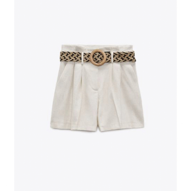ZARA - 新品 ベルトディテール バミューダパンツの通販 by Peach