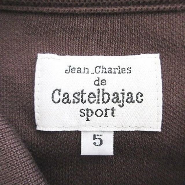 CASTELBAJAC(カステルバジャック)のCASTELBAJAC SPORT ゴルフ ポロシャツ 半袖 刺繍 茶 5 スポーツ/アウトドアのゴルフ(ウエア)の商品写真