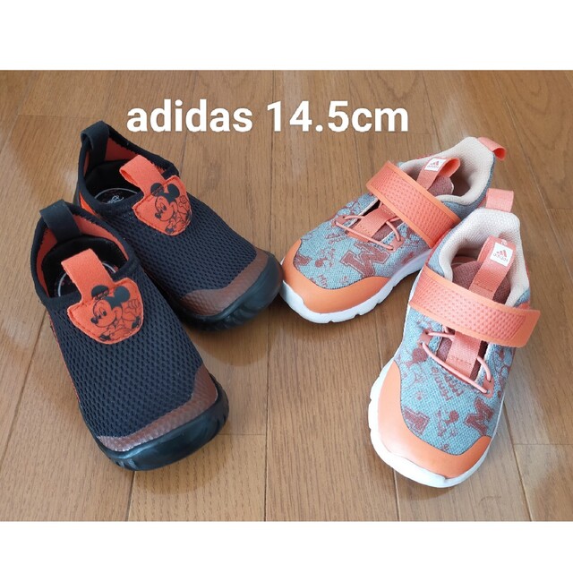 adidas(アディダス)のadidas 14.5cm スニーカー 2足セット ディズニー ミッキー ミニー キッズ/ベビー/マタニティのベビー靴/シューズ(~14cm)(スニーカー)の商品写真