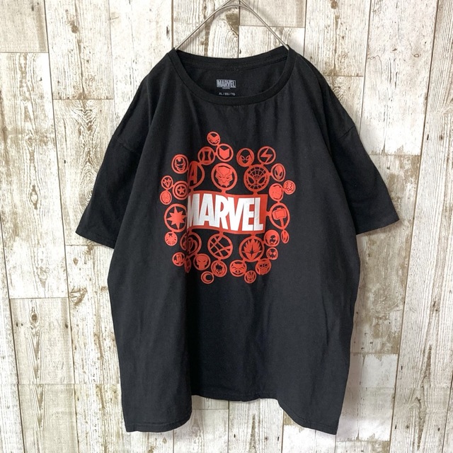 MARVEL(マーベル)のマーベル MARVEL メキシコ製 Tシャツ 海外古着 XL 黒 メンズのトップス(Tシャツ/カットソー(半袖/袖なし))の商品写真