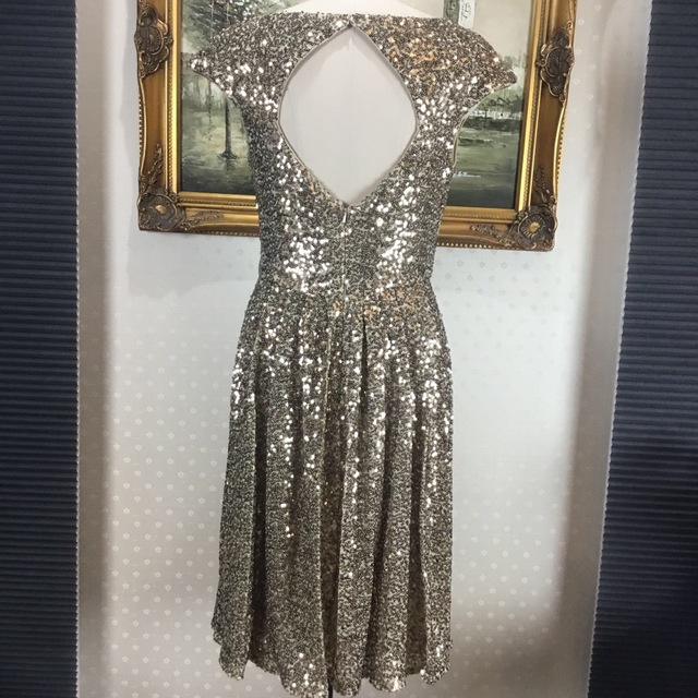 TADASHI SHOJI(タダシショウジ)の新品☆ BADGLEY MISCHKA  サイズ6  スパンコール　217A レディースのワンピース(ひざ丈ワンピース)の商品写真