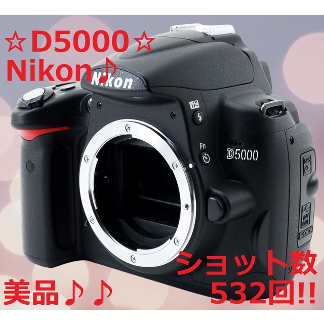 ☆ショット数532回＆自撮り・動画OK♪☆ Nikon D5000 #5329 お買い得 ...