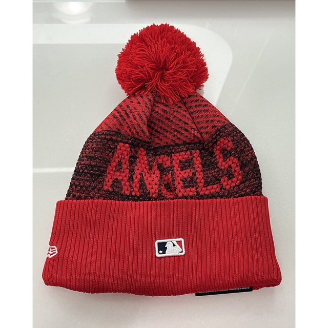 NEW ERA(ニューエラー)のニット帽　エンゼルス　大谷翔平 スポーツ/アウトドアの野球(応援グッズ)の商品写真