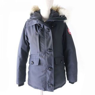 カナダグース(CANADA GOOSE)の美品△正規品 CANADA GOOSE カナダグース 2300JL CHARLOTTE PARKA シャーロット ファー・フード付 ZIP UP ダウンジャケット ネイビー S/P　e13-st30331-653(ダウンジャケット)