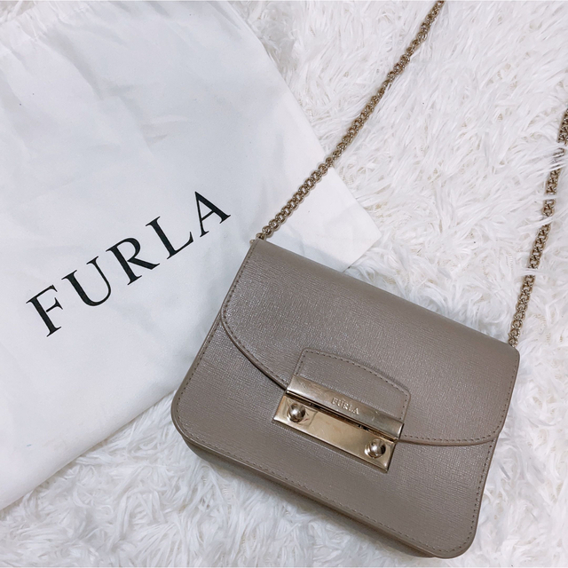 FURLA　メトロポリス　ミニショルダー　SABBIA チェーンバッグ