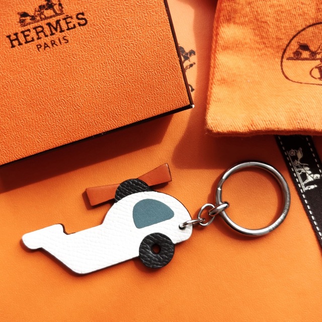美品 HERMESエルメス レア ヘリコプター キーホルダー チャーム