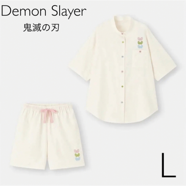 GU(ジーユー)のGU パジャマ(半袖&ショートパンツ)Demon Slayer L レディースのルームウェア/パジャマ(パジャマ)の商品写真