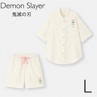 ジーユー(GU)のGU パジャマ(半袖&ショートパンツ)Demon Slayer L(パジャマ)