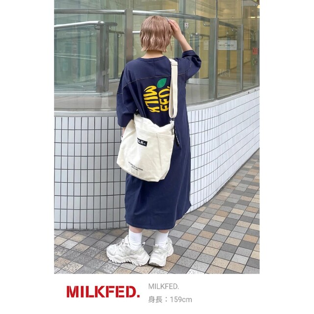 MILKFED.LOGO BIG CANVAS BAG ショルダーバ 4