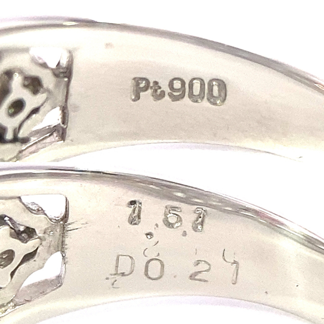 【JC4410】Pt900 天然パパラチアサファイア ダイヤモンド リング