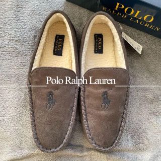 ポロラルフローレン(POLO RALPH LAUREN)の【新品】Poloポロ ラルフローレン モカシン デクラン US10 グレー(スリッポン/モカシン)