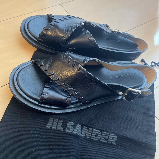 JIL SANDER ジルサンダー サンダル 37 美品 ブラック