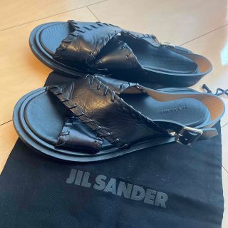 ジルサンダー(Jil Sander)のJIL SANDER ジルサンダー サンダル 37 美品 ブラック(サンダル)