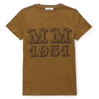 マックスマーラ(Max Mara)のマックスマーラ MAX MARA Tシャツ 半袖 MINCIO コットン クルーネック ジャージー MaxMaraGram 2319410432 0006 BRONZO(Tシャツ(半袖/袖なし))