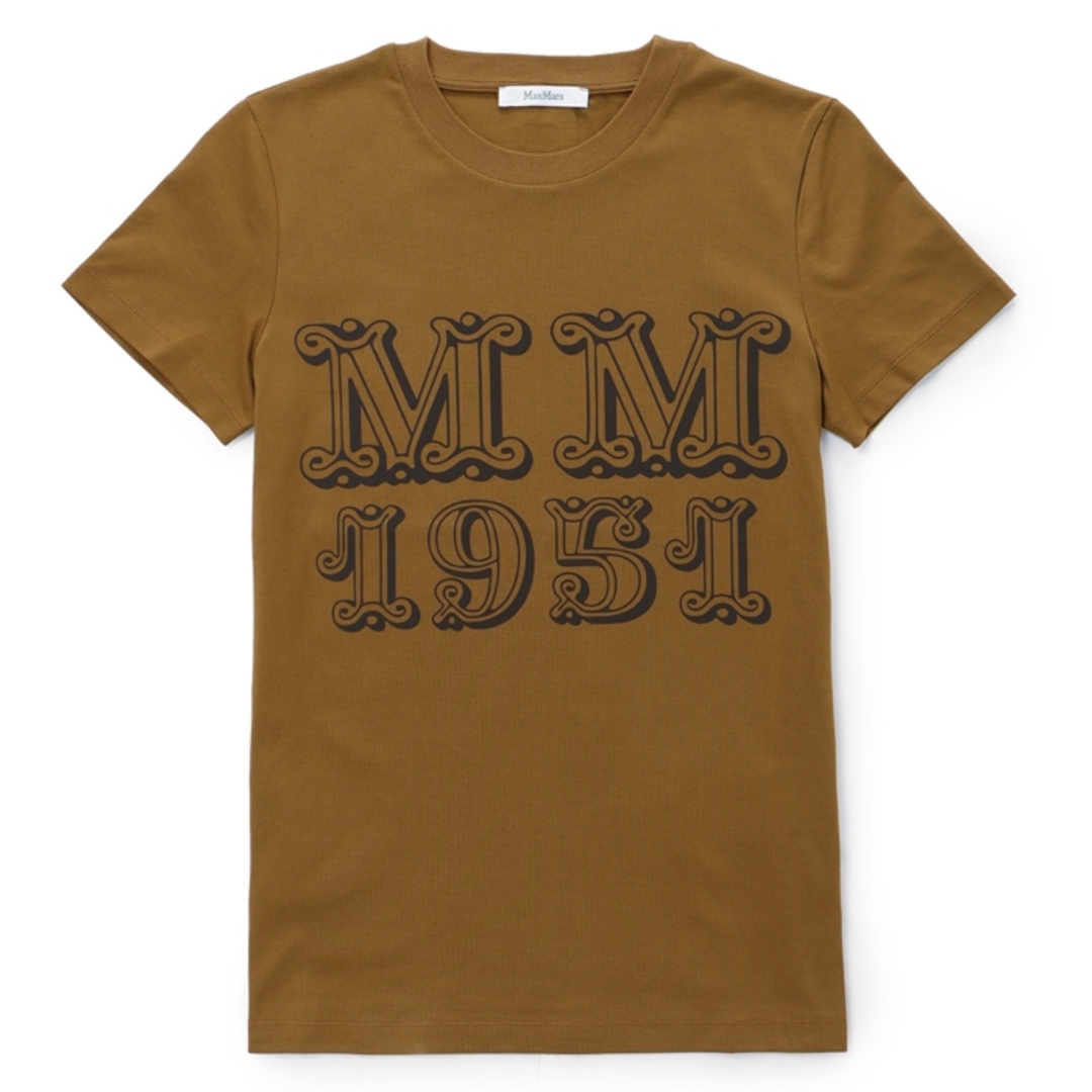 Max Mara(マックスマーラ)のマックスマーラ MAX MARA Tシャツ 半袖 MINCIO コットン クルーネック ジャージー MaxMaraGram 2319410432 0006 BRONZO レディースのトップス(Tシャツ(半袖/袖なし))の商品写真