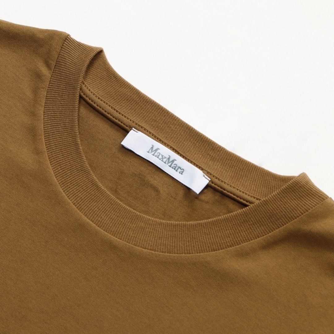 Max Mara(マックスマーラ)のマックスマーラ MAX MARA Tシャツ 半袖 MINCIO コットン クルーネック ジャージー MaxMaraGram 2319410432 0006 BRONZO レディースのトップス(Tシャツ(半袖/袖なし))の商品写真