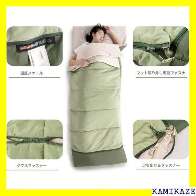 寝袋 シェラフ 肌触り抜群 広々 快適  超軽量 キャンプ用品 防災用品 防寒