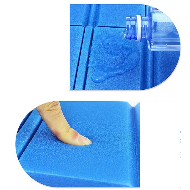 【ブルー】サウナマット レジャーシート クッションマット 折り畳み アウトドア スポーツ/アウトドアのアウトドア(その他)の商品写真
