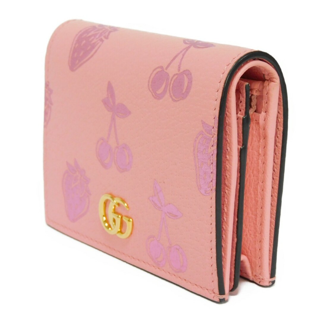 Gucci - グッチ ストロベリー&チェリー コンパクト ウォレット ピンク