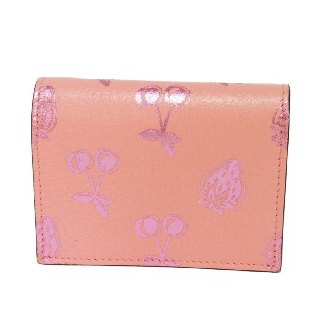 Gucci - グッチ ストロベリー&チェリー コンパクト ウォレット ピンク