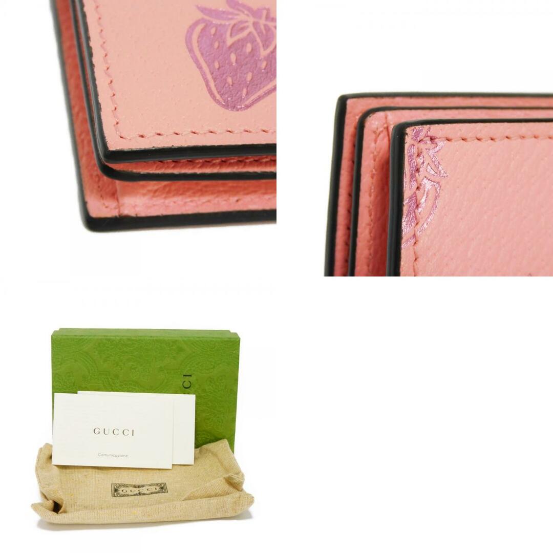 Gucci - グッチ ストロベリー&チェリー コンパクト ウォレット ピンク