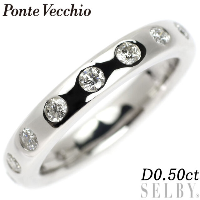 レディースポンテヴェキオ Pt900 ダイヤモンド リング 0.50ct