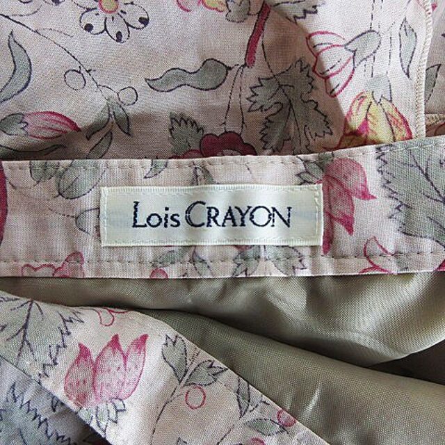 Lois CRAYON(ロイスクレヨン)のロイスクレヨン スカート フレア ミニ ティアード 薄手 花柄 M ピンク 緑 レディースのスカート(ミニスカート)の商品写真