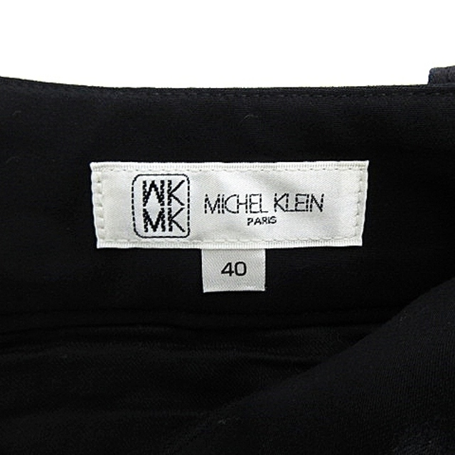 MK MICHEL KLEIN(エムケーミッシェルクラン)のエムケー ミッシェルクラン パンツ クロップド テーパード 薄手 無地 40 黒 レディースのパンツ(その他)の商品写真