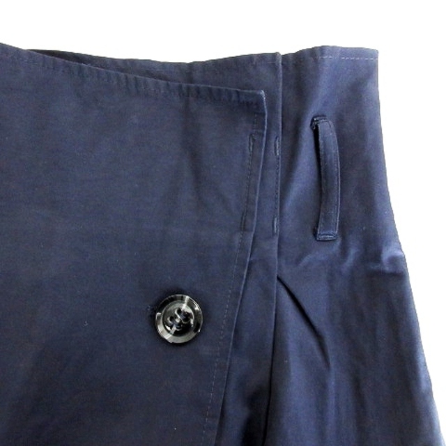 ROSE BUD(ローズバッド)のローズバッド スカート フレア ロング サイドファスナー 薄手 無地 F 紺 レディースのスカート(ロングスカート)の商品写真