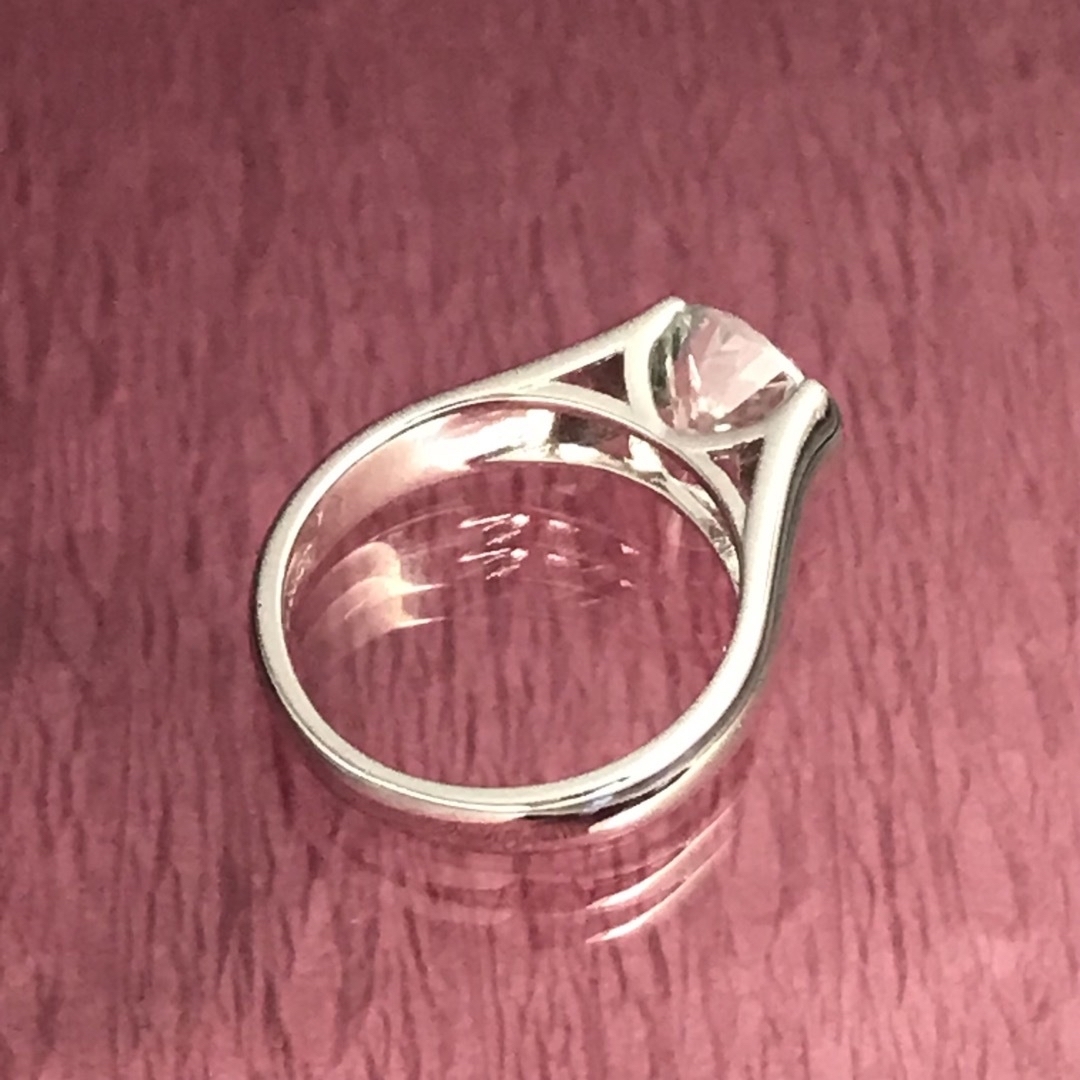 MR04／ 10号 2ct 8㎜ モアサナイト リング ♡ シルバー925 6