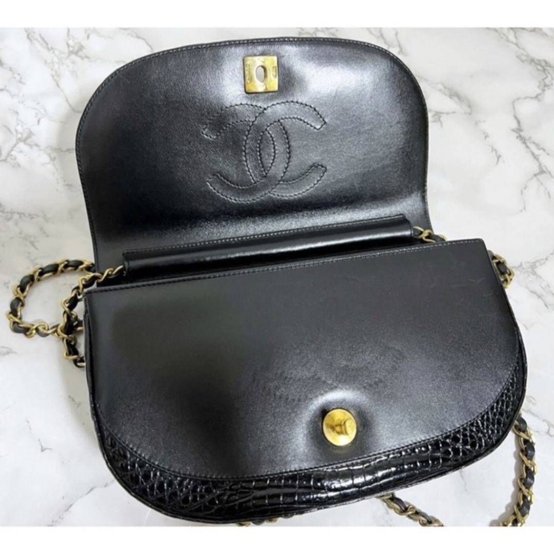 CHANEL - 極美品!最高級クロコ ヴィンテージ シャネル ハーフ CHANEL - 極美品!最高級クロコ ヴィンテージ シャネル ハーフ