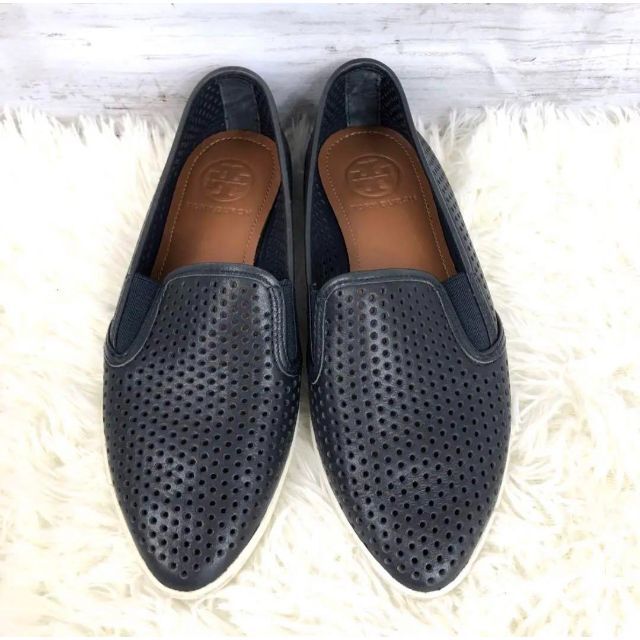 TORY BURCH トリーバーチ レザー スリッポン フラット メッシュ 22