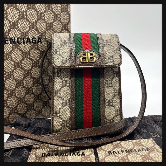 最も完璧な Balenciaga - 美品グッチ×バレンシアガ コラボ ハッカー