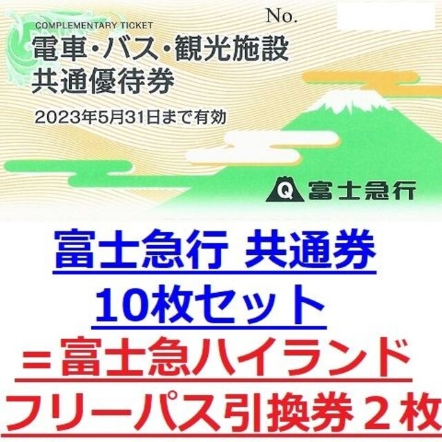 プリン様用☆富士急ハイランドフリーパス2枚分＝電車バス観光施設共通 ...