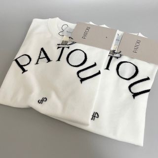 ジャンパトゥ(JEAN PATOU)のパトゥPATOU☆新品未使用ロゴ入りジャガード半袖ニット(ニット/セーター)