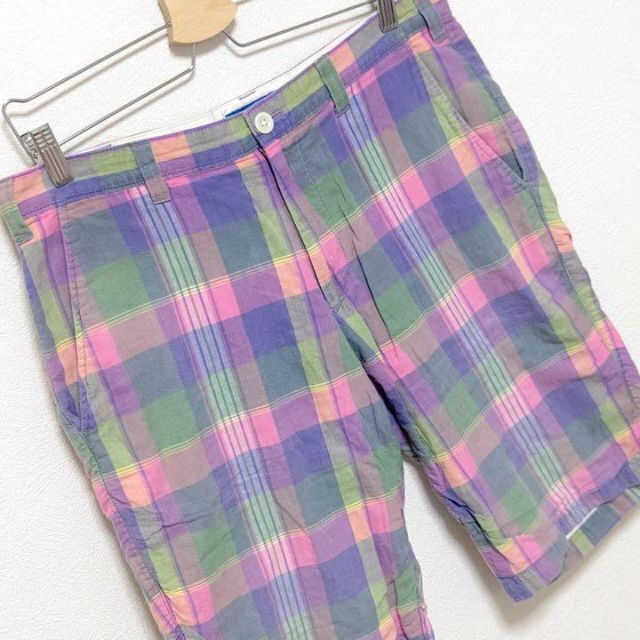 BEAMS 早い者勝ち!BEAMS ハーフパンツ チェック柄 カラフル 日本製/509JNの通販 by o BEAMS ハーフパンツ チェッカーフラッグ柄