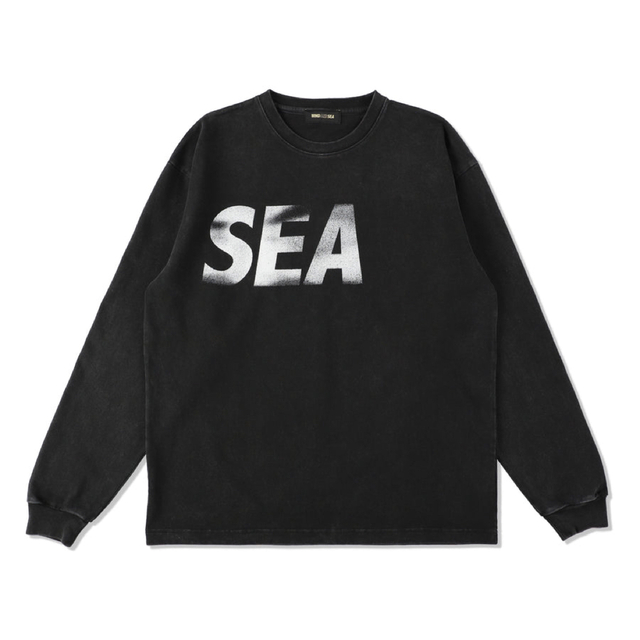 WIND AND SEA(ウィンダンシー)のSEA (P-DYE) L/S TEE / BLACK_WHITE - L メンズのトップス(Tシャツ/カットソー(七分/長袖))の商品写真