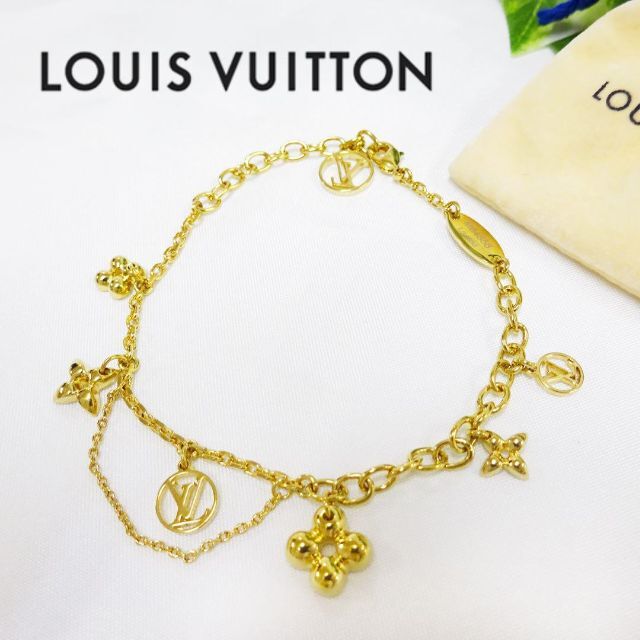 LOUIS VUITTON(ルイヴィトン)の【美品】LOUIS VUITTON ブラスレ・ブルーミング ブレスレット レディースのアクセサリー(ブレスレット/バングル)の商品写真