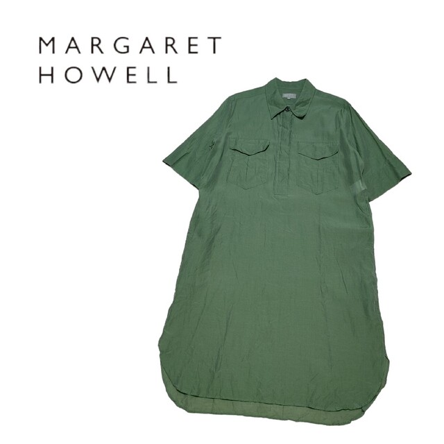 MARGARET HOWELLマーガレットハウエル　シアーコットンシャツ　ピンク