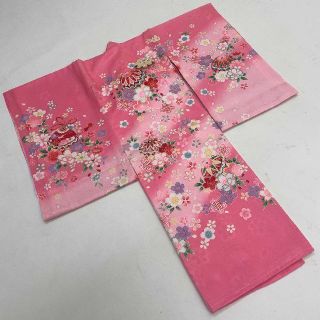 お宮参り★未使用品　初着★女児★ 七五三★ 着物★産着★ピンク　u-119(和服/着物)