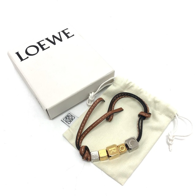 LOEWE ロエベ ヴィンテージ ブレスレット アナグラム  ハートチャーム