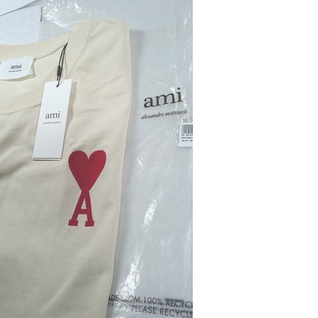 ami(アミ)の●新品/正規品● AMI paris 刺繍 ハート ロゴ Tシャツ メンズのトップス(Tシャツ/カットソー(半袖/袖なし))の商品写真