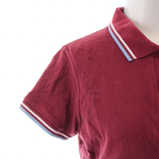 FRED PERRY(フレッドペリー)のFRED PERRY ポロシャツ シャツ 半袖 ロゴ ライン 38 赤 レッド レディースのトップス(ポロシャツ)の商品写真