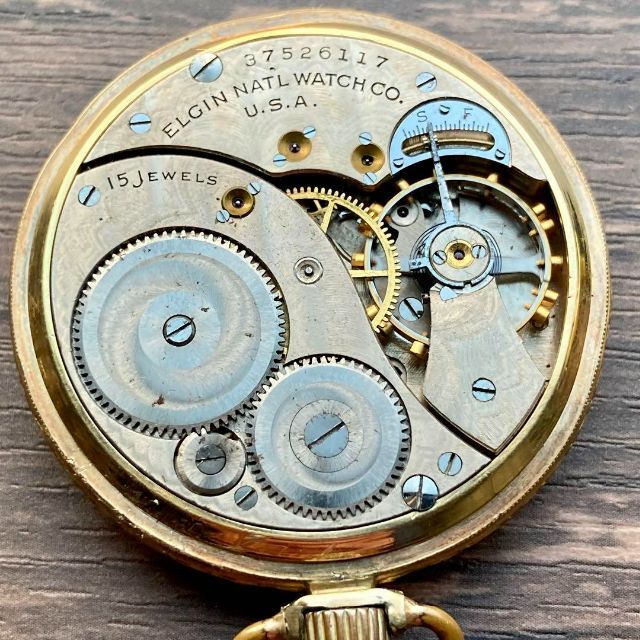 動作品】エルジン ELGIN アンティーク 懐中時計 手巻き オープン