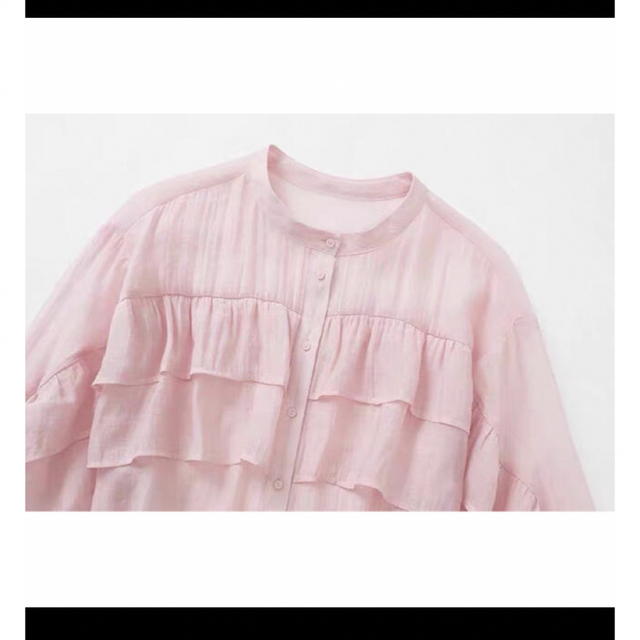 ZARA(ザラ)のシースルーブラウス pink 値下げ 早い者勝ち‪.ᐟ‪.ᐟ レディースのトップス(シャツ/ブラウス(長袖/七分))の商品写真