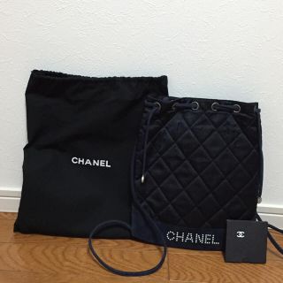 シャネル(CHANEL)の新品未使用 シャネル サテン ナップサック ネイビー(リュック/バックパック)