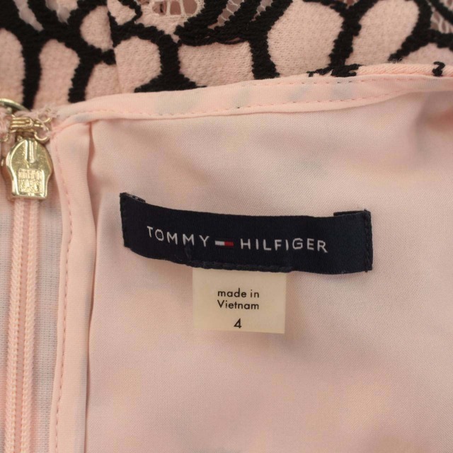 TOMMY HILFIGER(トミーヒルフィガー)のトミーヒルフィガー タグ付き ワンピース ノースリーブ 4 S ピンク レディースのワンピース(ミニワンピース)の商品写真