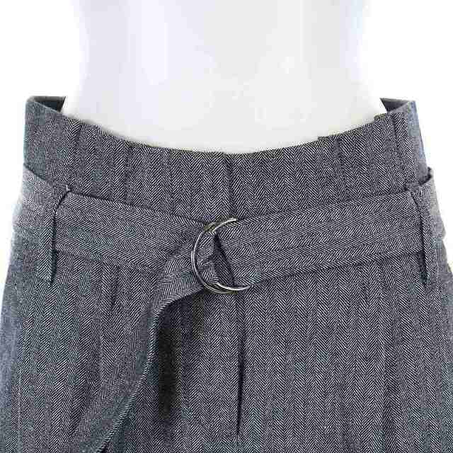 ブルネロクチネリ ハイウエストパンツ クロップド丈 リネン混 36 S