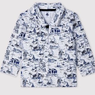 プチバトー(PETIT BATEAU)の新品✨タグ付き♪ プチバトー✨　12ヶ月　トップス　ネイビー　大特価‼️(シャツ/カットソー)